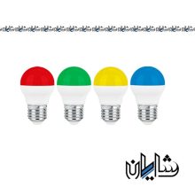 لامپ ال ای دی حبابی 3 وات رنگی E27 پارس شعاع توس